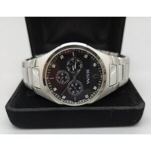 Bulova 96D143 Diamond Accent Multi-Function Stainless Steel Watch [GNH024768]